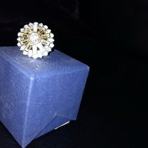 Swarovski multi color ring. Silver